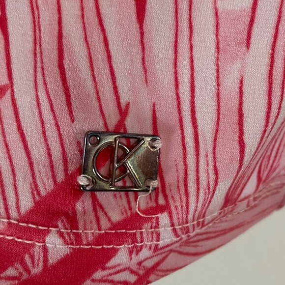 Calvin Klein‎ Short Sleeve Pink White Size Large - Picture 4 of 7